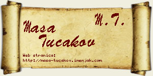 Maša Tucakov vizit kartica